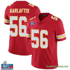 Youth Kansas City Chiefs George Karlaftis Red Authentic Team Color Vapor Untouchable Super Bowl Lvii Patch Kcc216 Jersey C1836